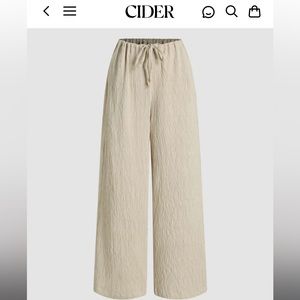 NWT Cider Textured Wide Leg Trousers